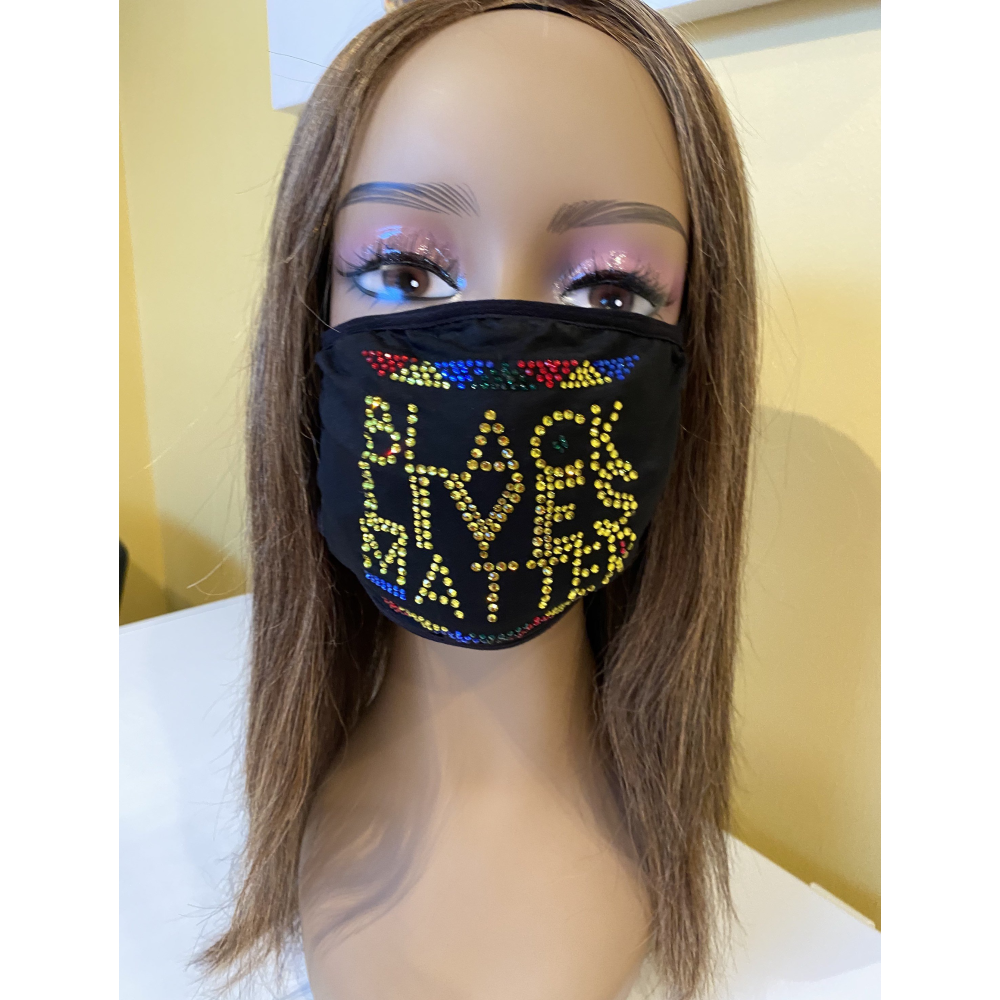 Black Lives Matter Bling Multicolor Face Mask | Simply For Us