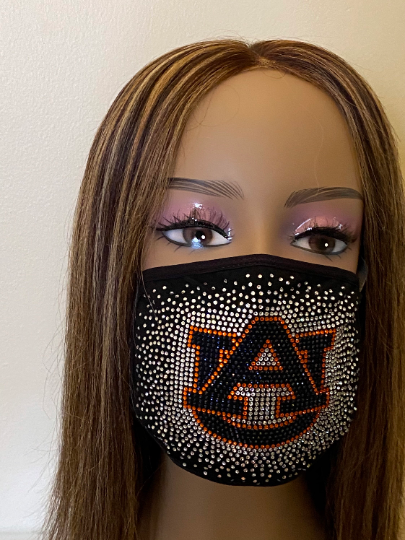Auburn University Tigers Bling Face Mask
