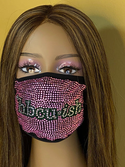 HBCU-ish Bling Face Mask Pink | Simply For Us