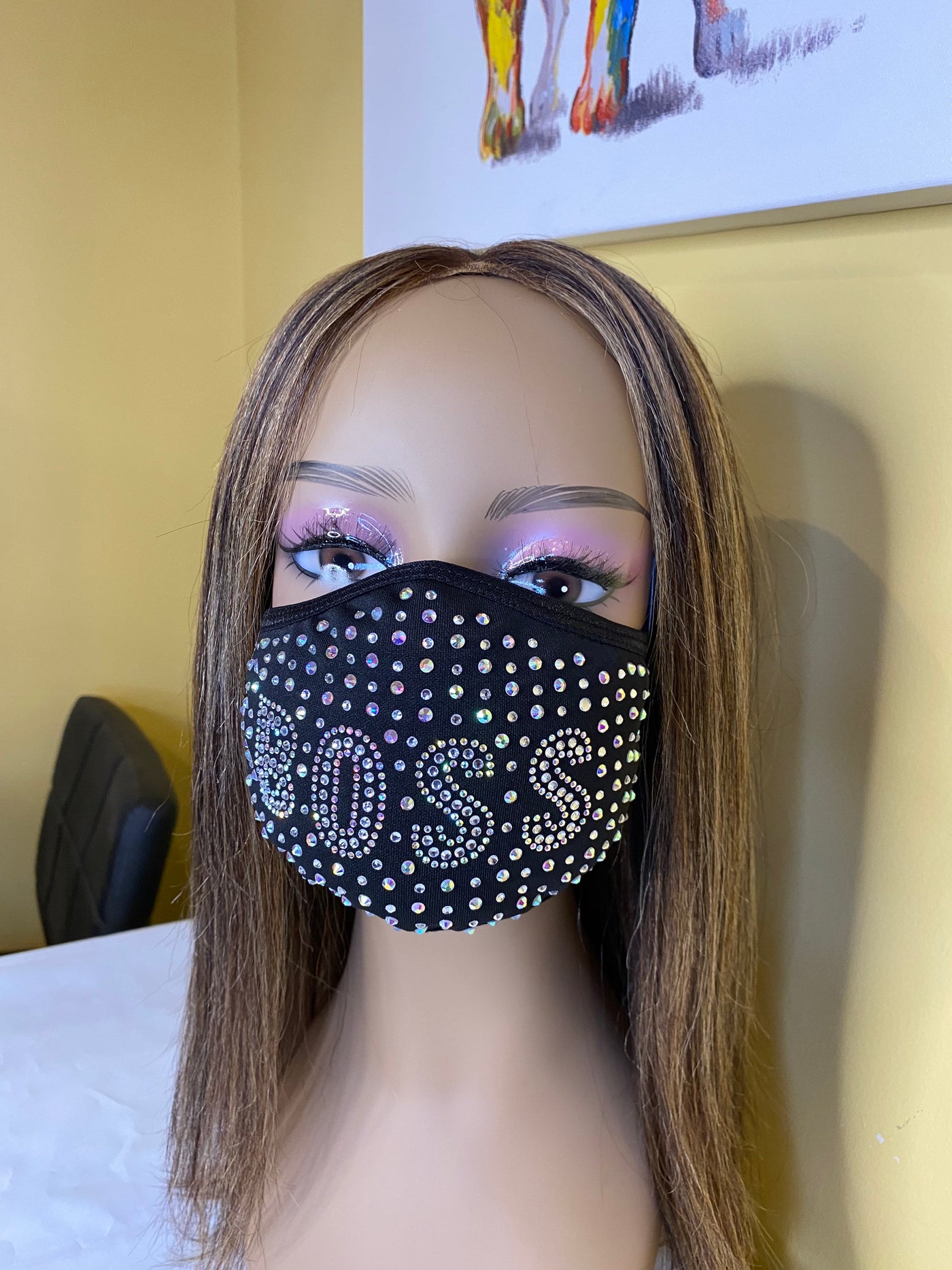 Boss Bling Rhinestone Face Mask | Simply For Us