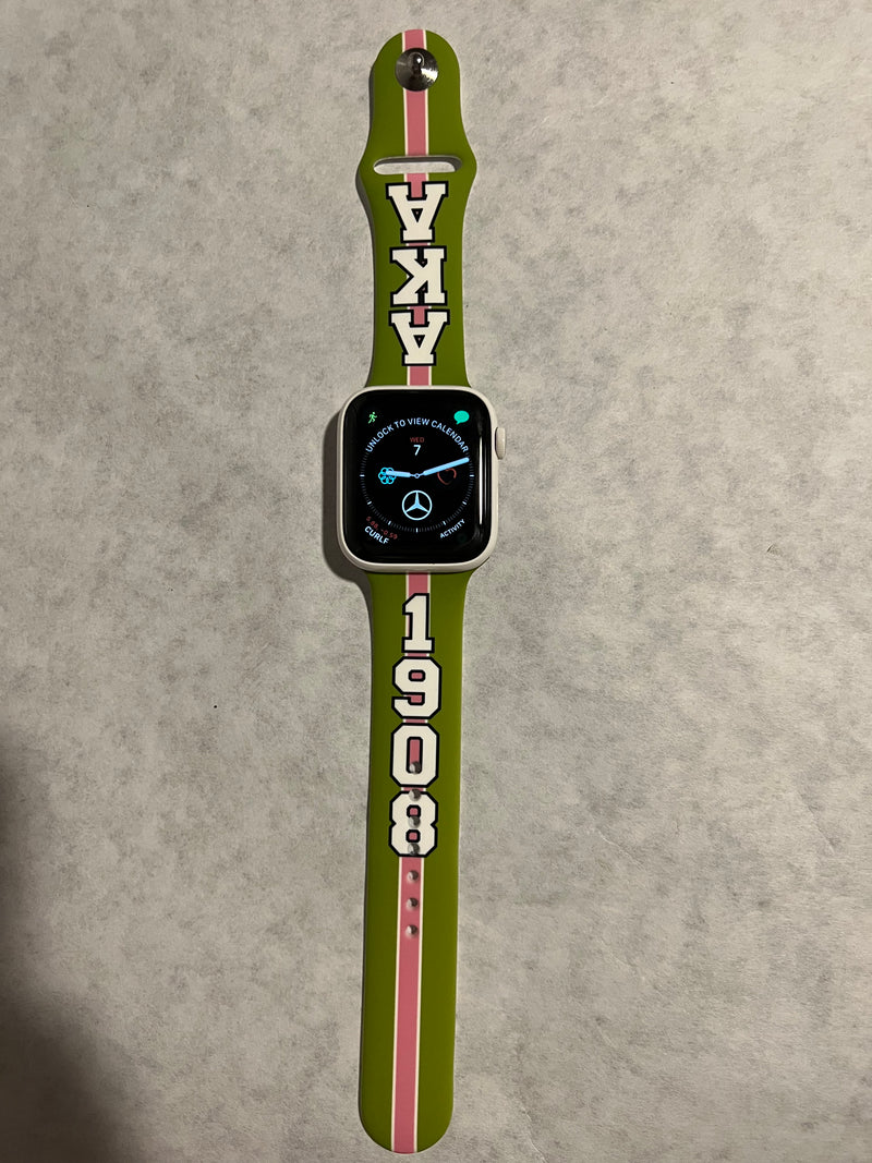 Alpha Kappa Alpha Apple Watch Band Size 38/40/41 MM Bold Green