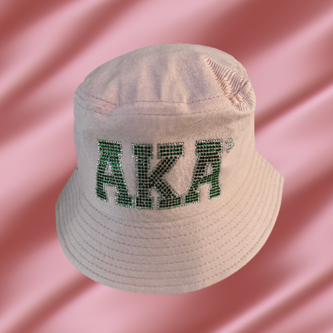 Alpha Kappa Alpha Bling Bucket Hat Pink
