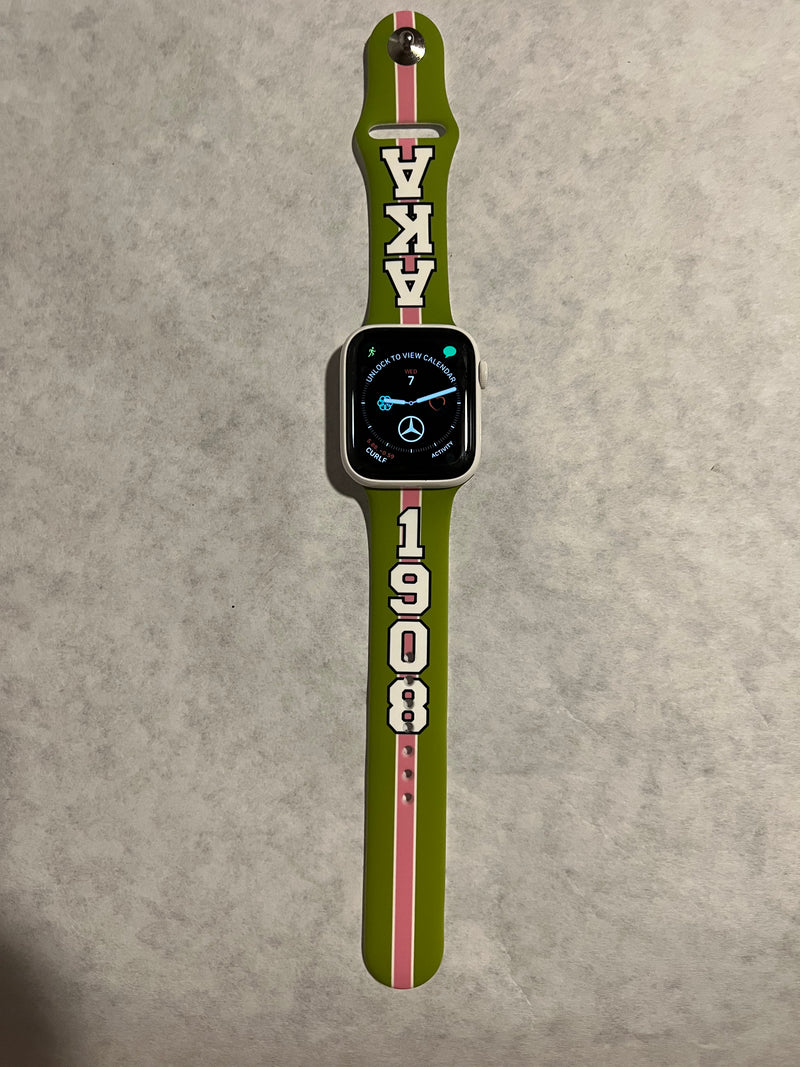 Alpha Kappa Alpha Apple Watch Band Size 42/44/45 MM Bold Green