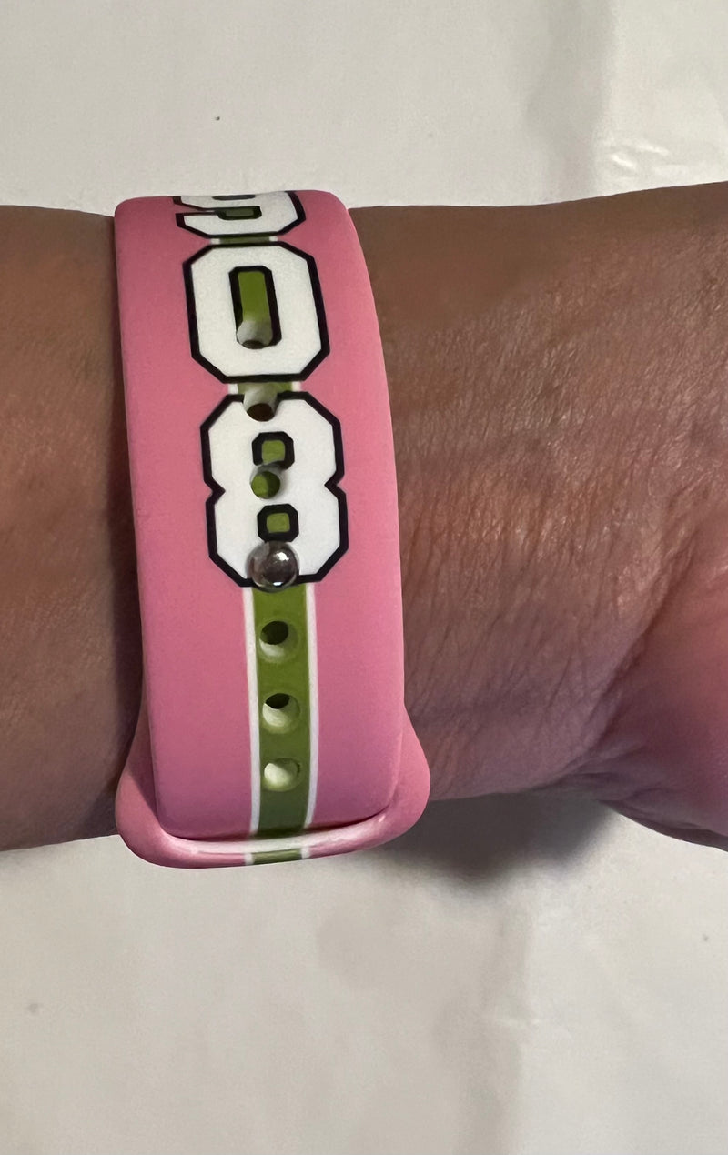 Alpha Kappa Alpha Apple Watch Band Size 38/40/41 MM Bold Pink