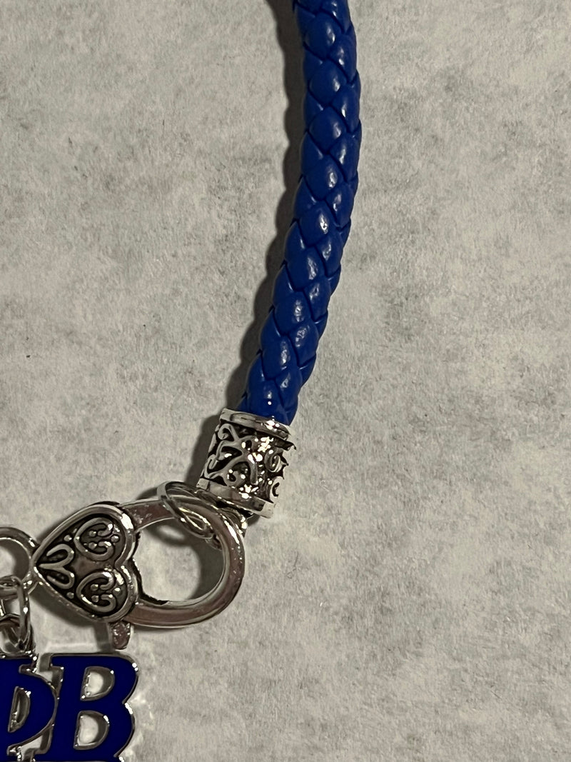 Zeta Phi Beta Leather Charm Bracelet