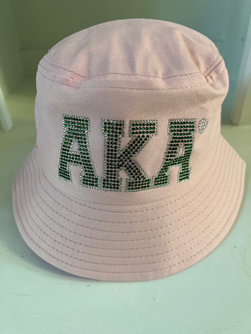 Alpha Kappa Alpha Bling Bucket Hat Pink