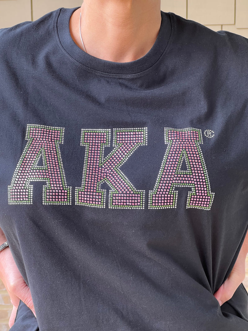 Alpha Kappa Alpha Rhinestone Bling T-Shirt