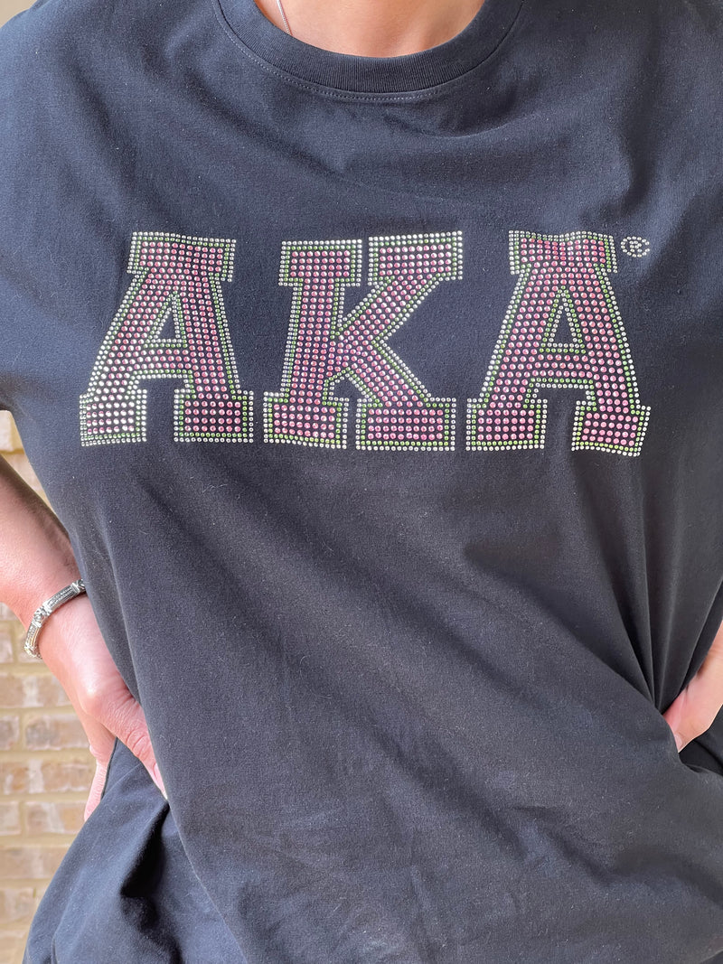 Alpha Kappa Alpha Rhinestone Bling T-Shirt