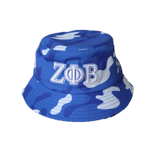 Zeta Phi Beta Camoflauge Embroidered Bucket Hat