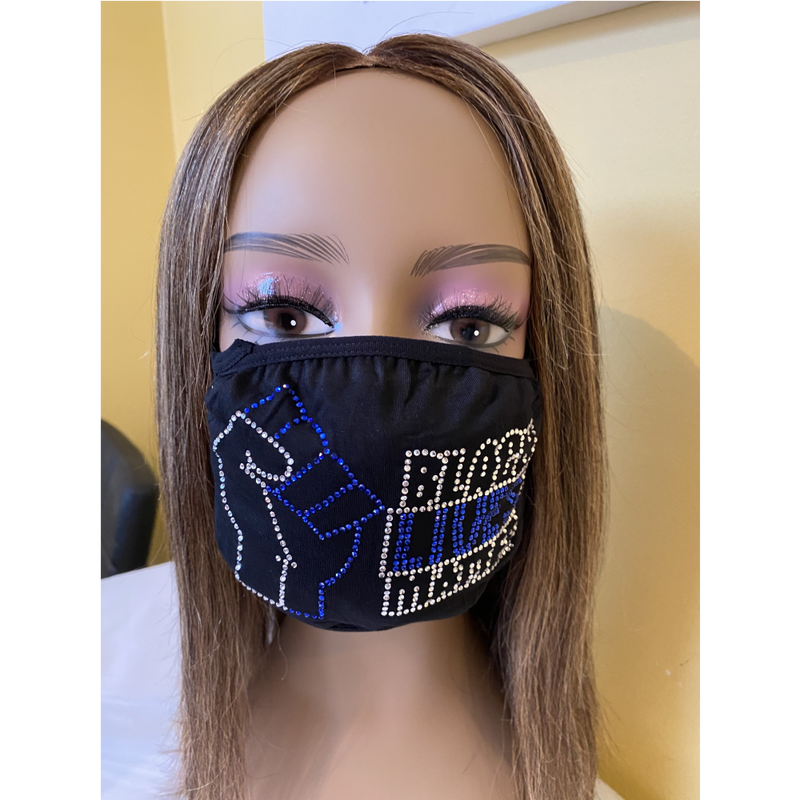 Black Lives Matter Mask Blue | Simply For Us