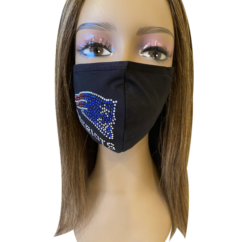 New England Patriots Bling Face Mask Side Logo