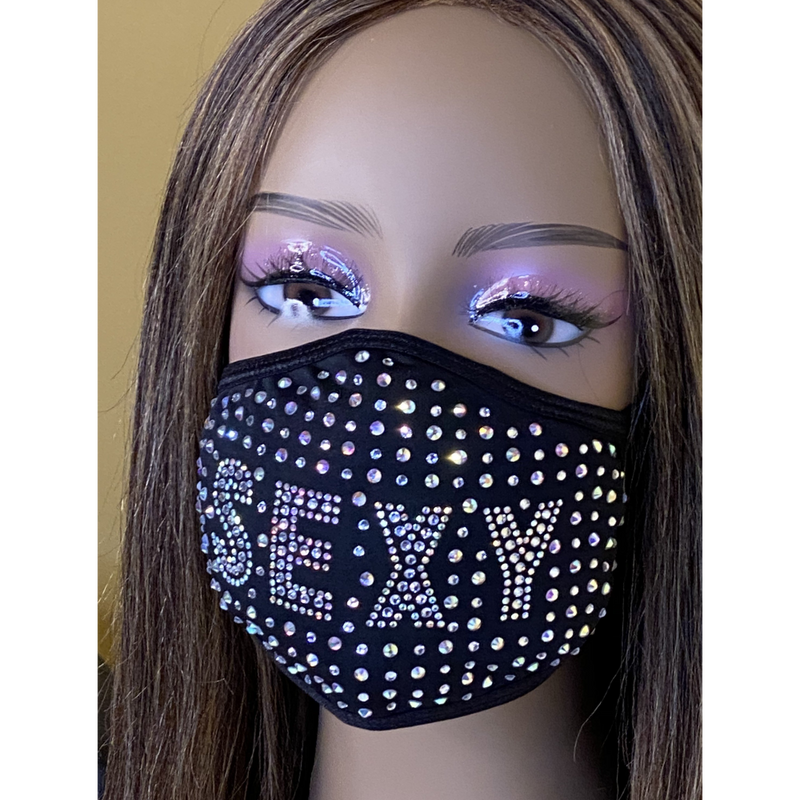 Sexy Bling Rhinestone Face Mask | Simply For Us