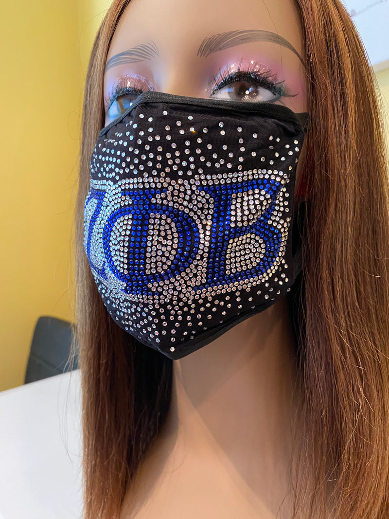 Zeta Phi Beta Sprinkle Bling Face Mask | Simply For Us