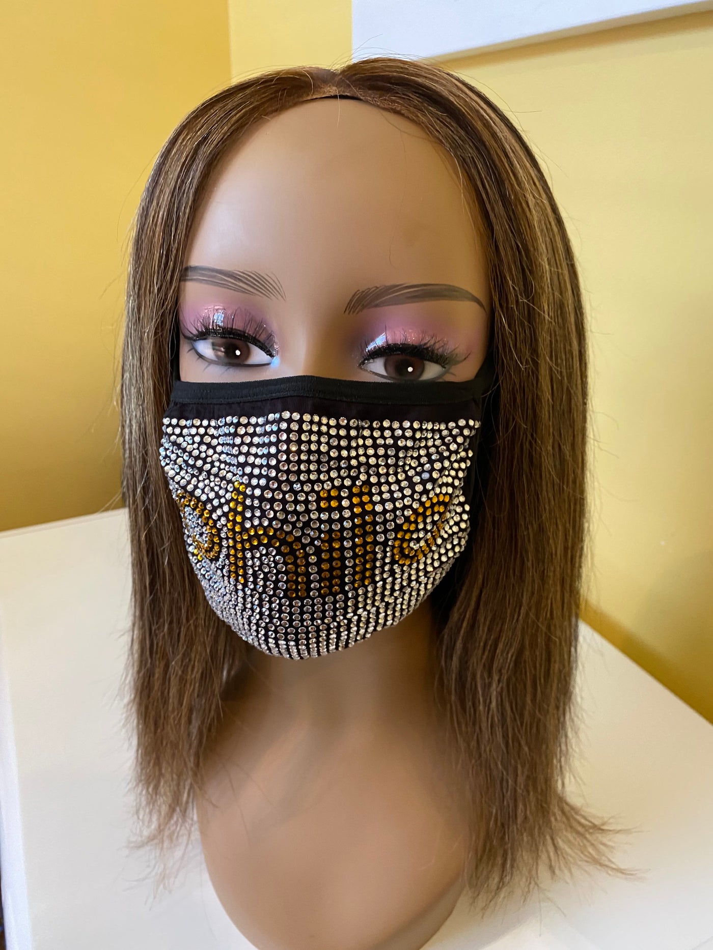 Sigma Gamma Rho Philo Affiliate Rhinestone Bling Face Mask