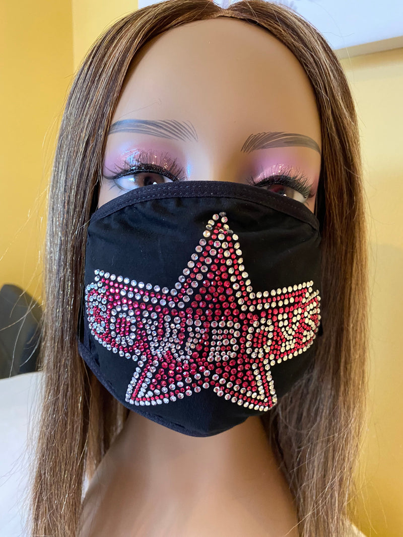 Dallas Cowboys Pink Bling Face Mask | Simply For Us
