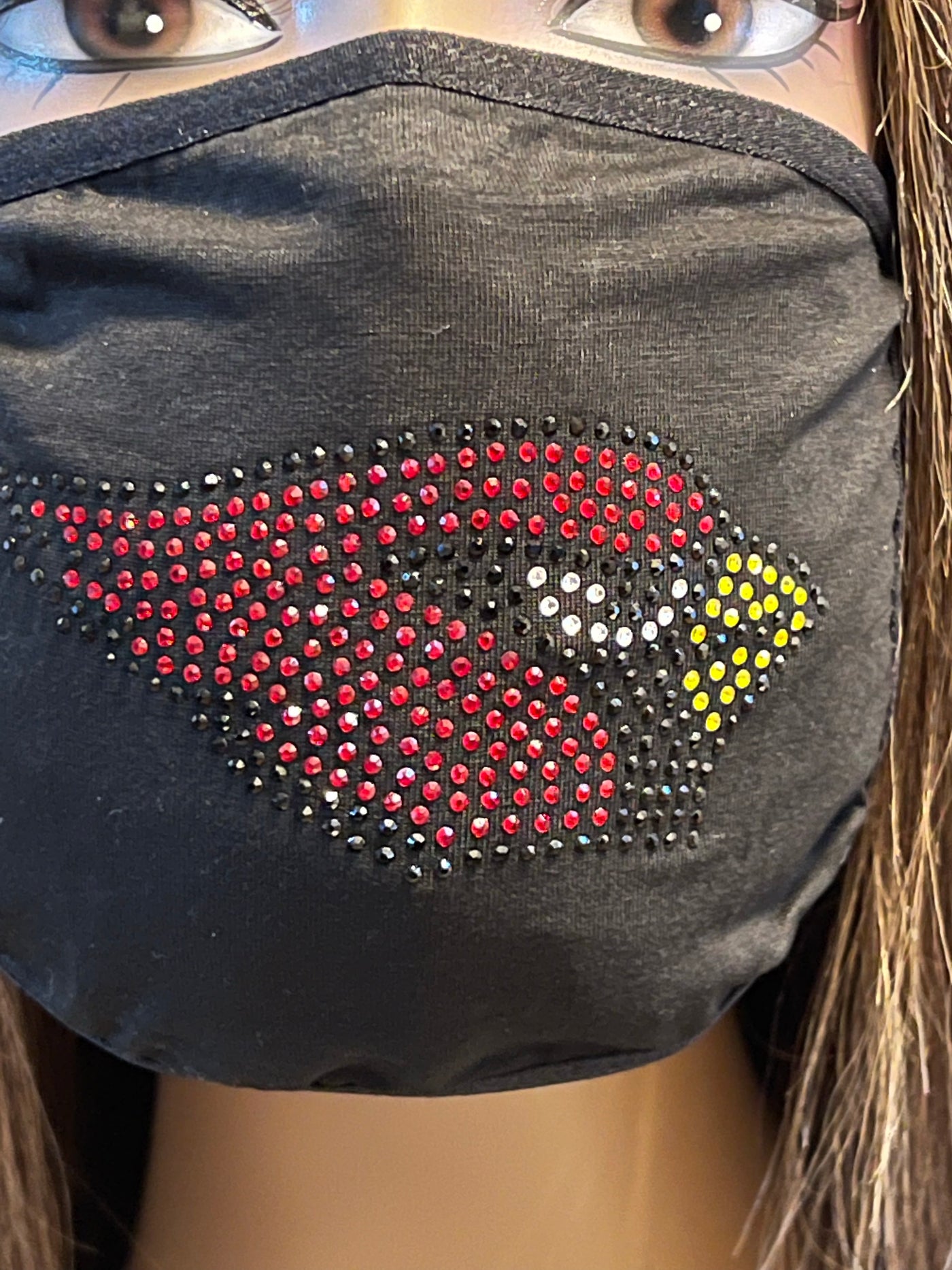 Cowboys Bling Face Mask | Cardinals Rhinestone Mask | Simply For Us