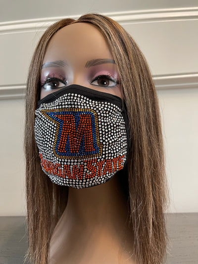 Morgan State University Bling Rhinestone Face Mask