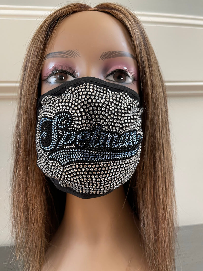 Spelman College Bling Rhinestone Face Mask