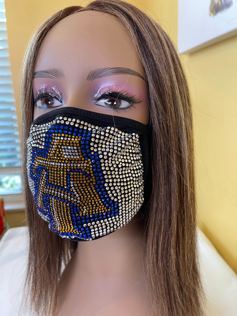 North Carolina A & T Aggies Bling Face Mask | Simply For Us