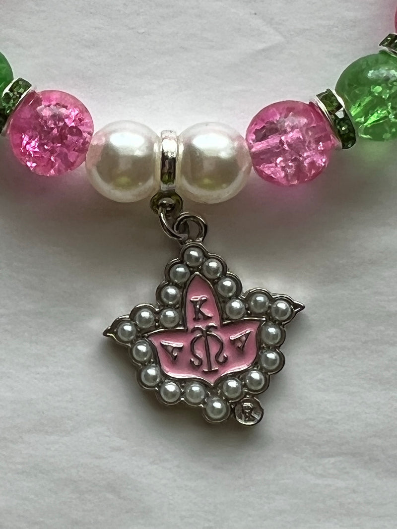 Pearl Charm Bracelet | Pink Pearl Bracelet | Simply For Us