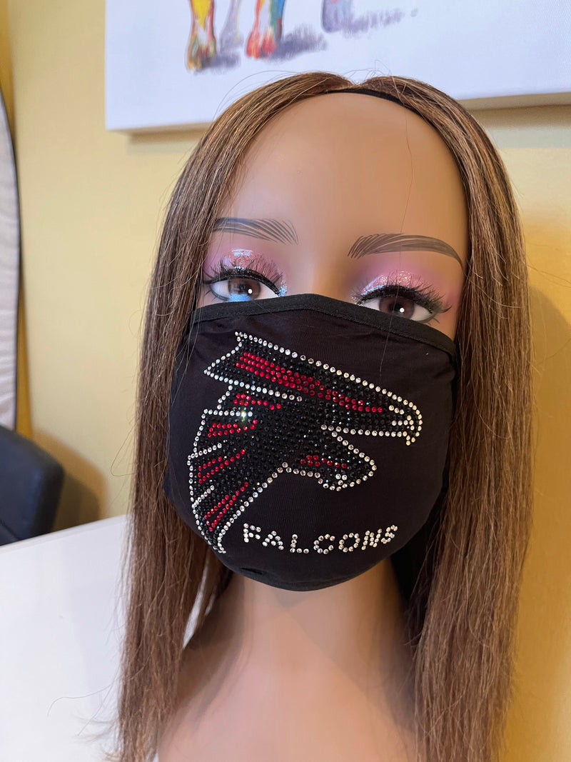 Atlanta Falcons Bling Mask | Falcons Bling Face Mask | Simply For Us