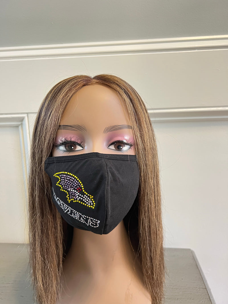 Baltimore Ravens Bling Rhinestone Face Mask Side Logo