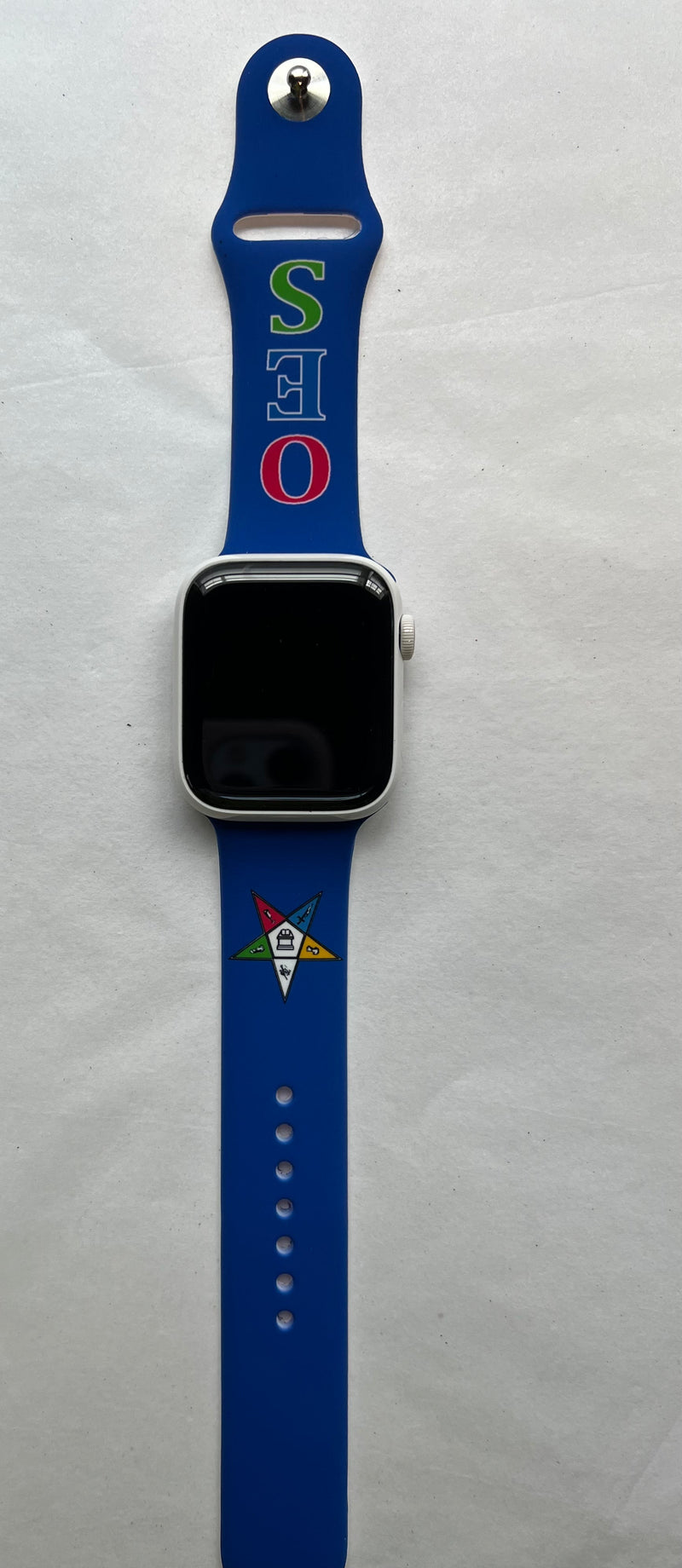 OES Order of the Eastern Star Silicone Band For Apple Watch 42/44/45 MM Blue