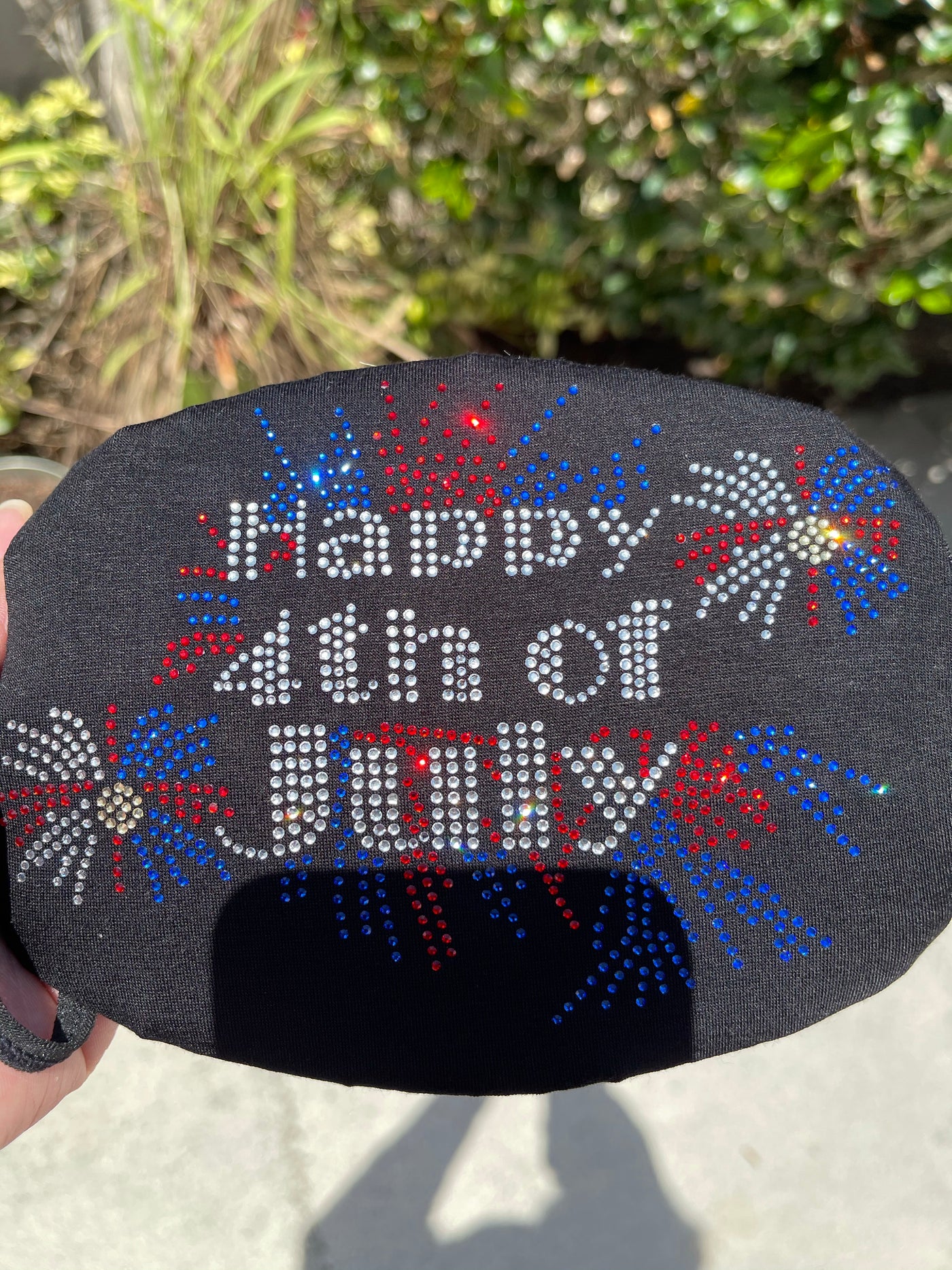 Happy 4th of July Rhinestone Bling Face Mask