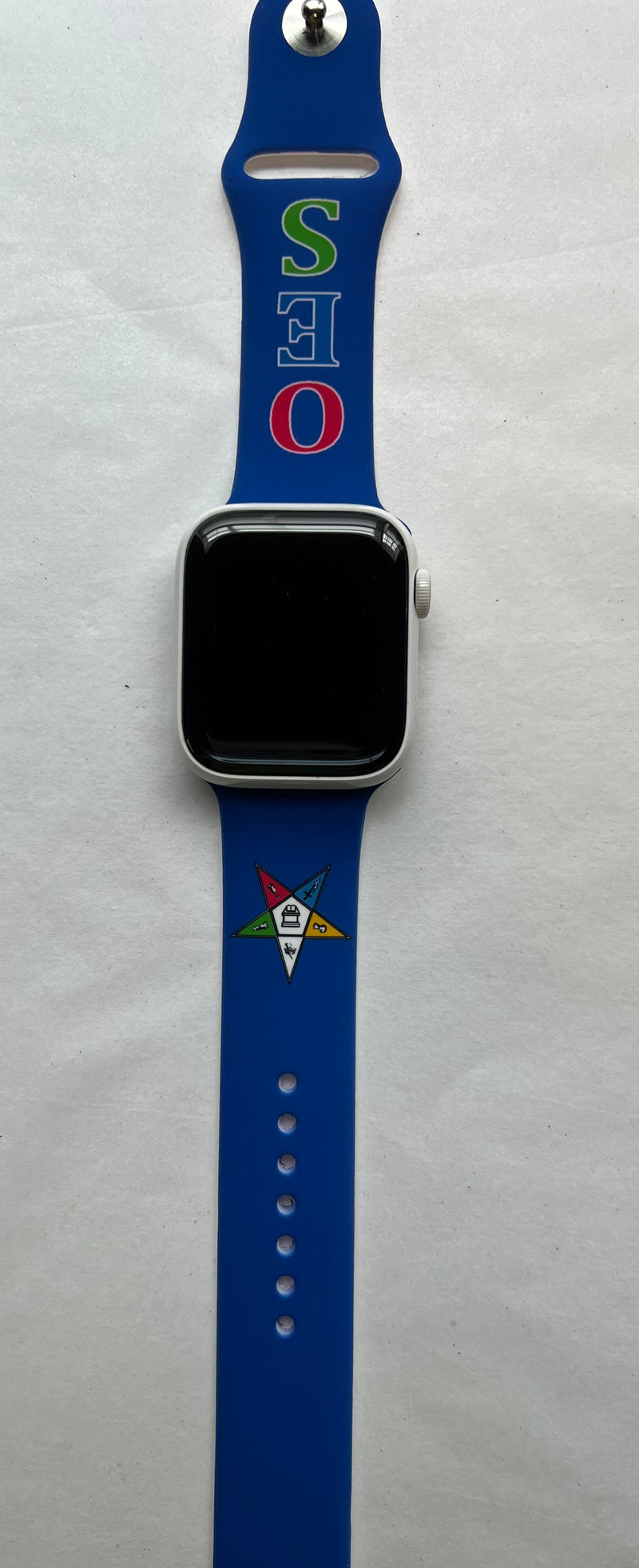 OES Order of the Eastern Star Silicone Band For Apple Watch 38/40/41 MM Blue