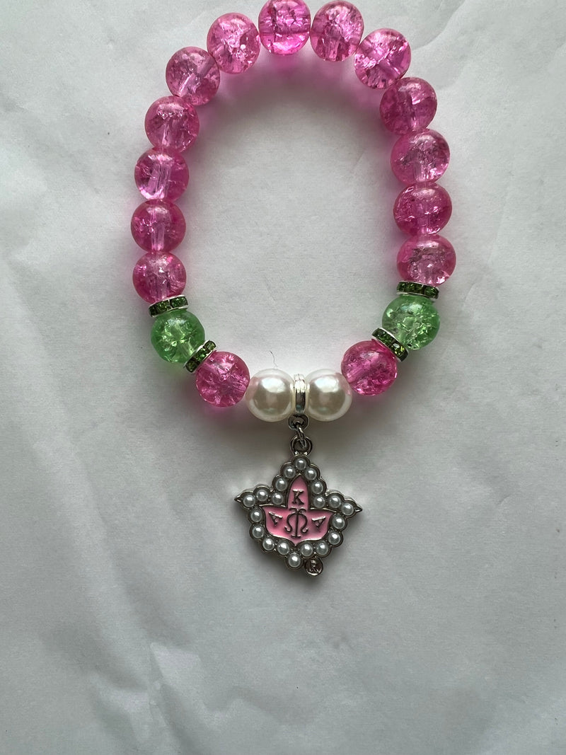 Pearl Charm Bracelet | Pink Pearl Bracelet | Simply For Us