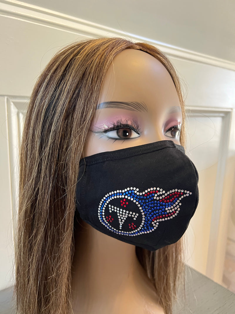 Tennessee Titans Bling Face Mask Side Logo