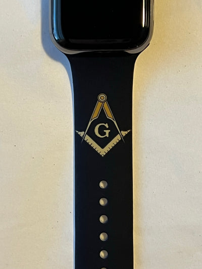 Masonic Silicone Band For Apple Watch Size 42/44/45 MM