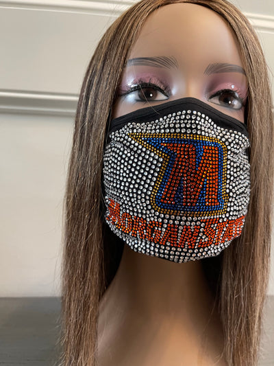 Morgan State University Bling Rhinestone Face Mask