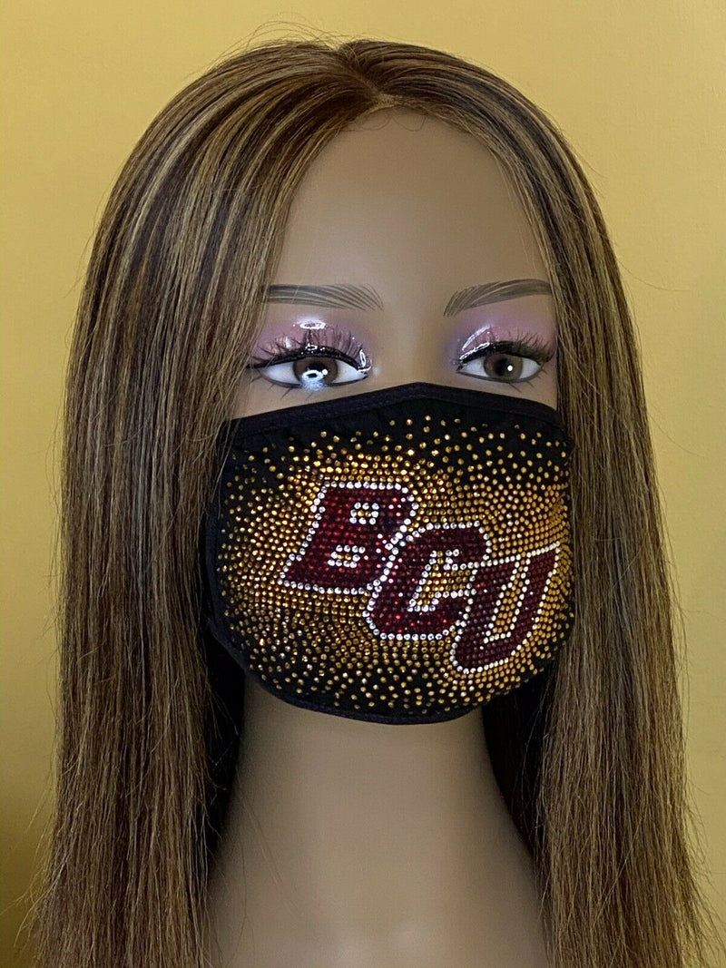 Bethune Cookman University Bling Face Mask with Filter